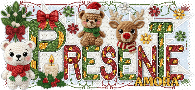 Presente Christmas Crochet amora