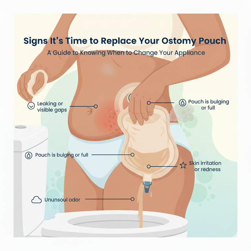 signes qu’il est temps de remplacer votre poche de stomie