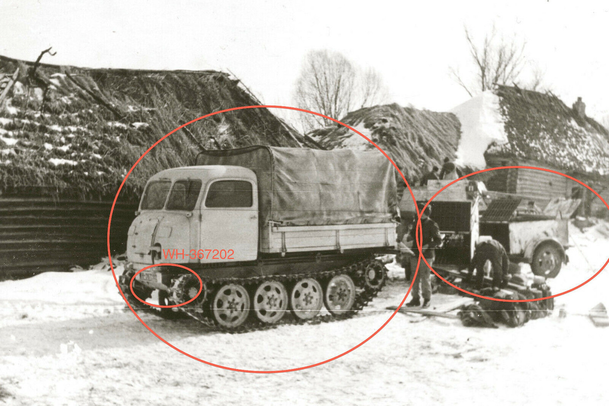 Orig. Foto Raupenschlepper Ost RSO in Russland 1943 wintertarn 35.ID (2)