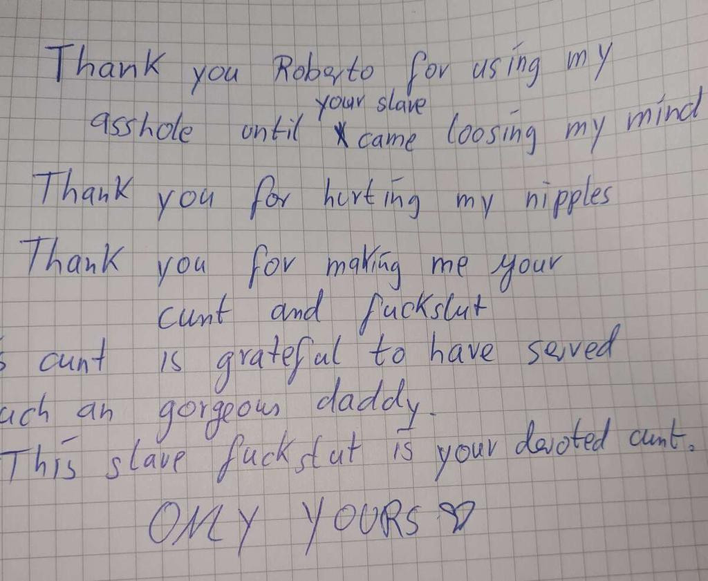 such a nice handwriting after exhausting her fingers