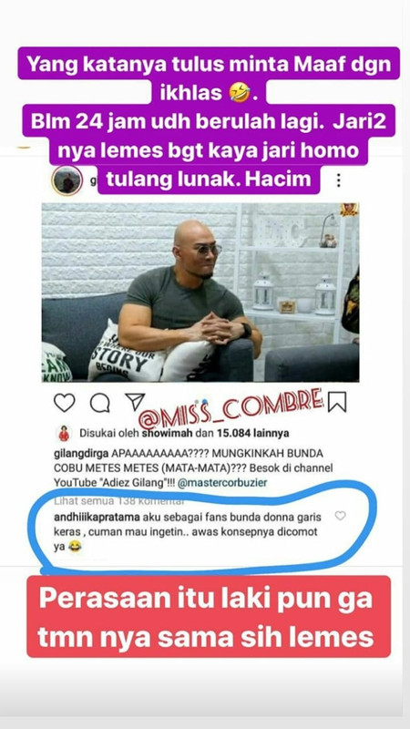 Nikita Mirzani pertanyakan ketulusan Andhika Pratama ketika minta maaf 