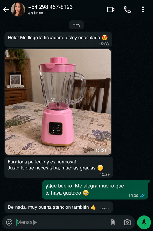 Chat de WhatsApp cliente 4
