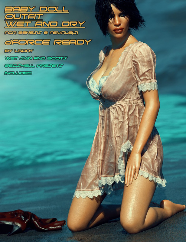 dForce HD Wet and Dry Baby Doll Outfit for Genesis 8 Female(s) dForce HD Wet and Dry Baby Doll Outfit for Genesis 8 Female(s)