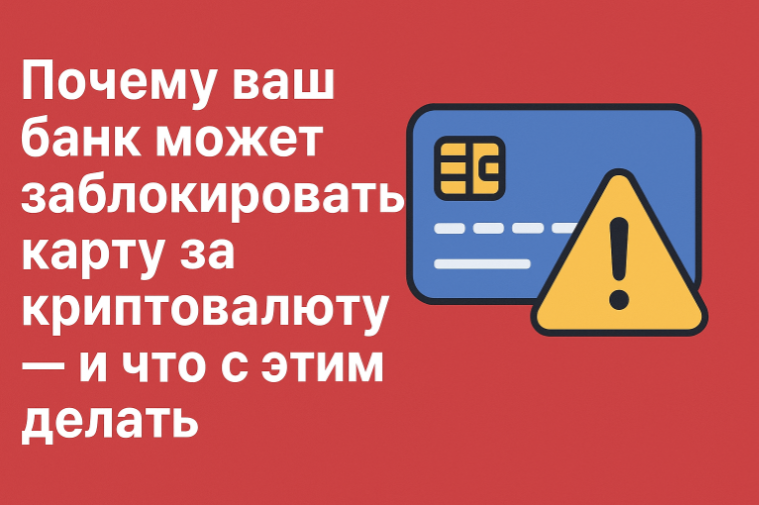 card image Причины блокировки карт банками за криптовалютные операции: как можно решить эту проблему?