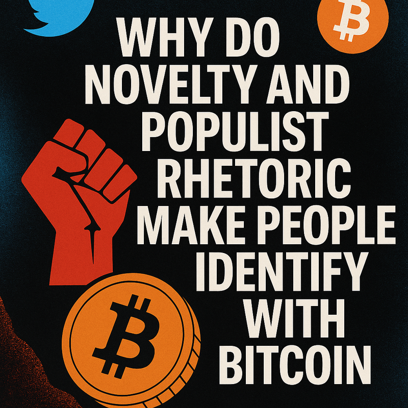 Why do novelty and populist rhetoric make people identify with Bitcoin