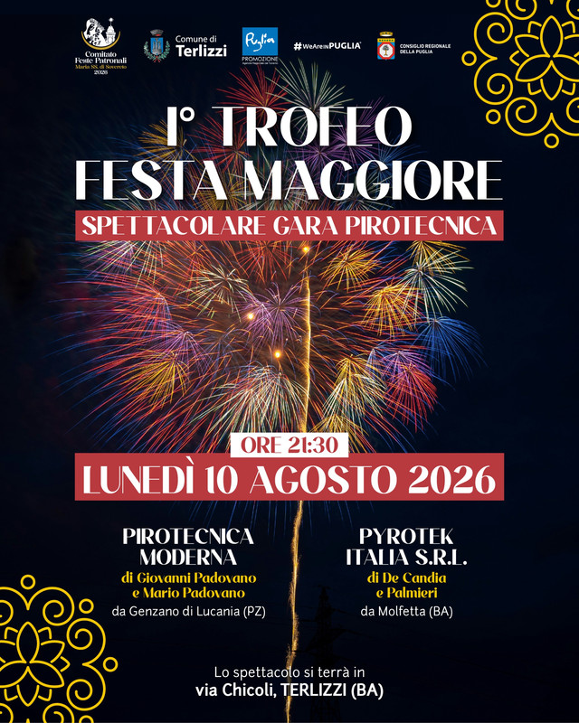 Segnalazione eventi - anno 2026 &bull; Festa Maggiore Terlizzi(Ba) 2026