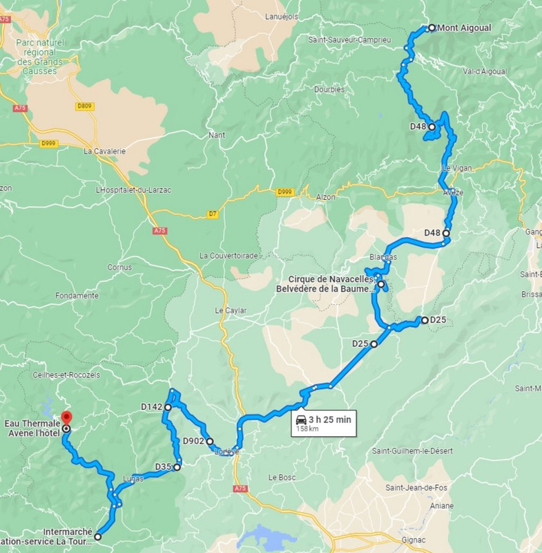 Rallye touristique Occitanie-Terres du Sud, 11-15 mai 2022 Parcours-J2-apr-s-midi
