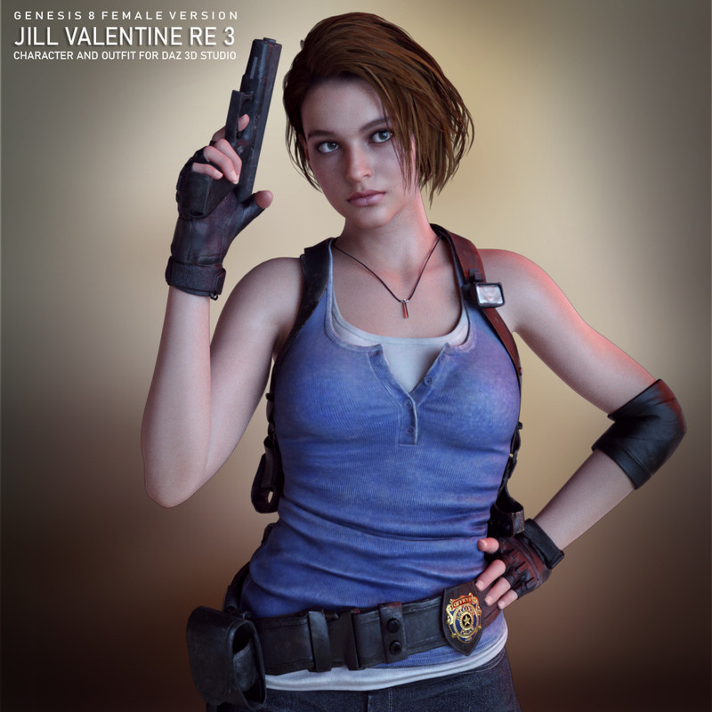 jill valentine re3 remake 3D Model in Woman 3DExport