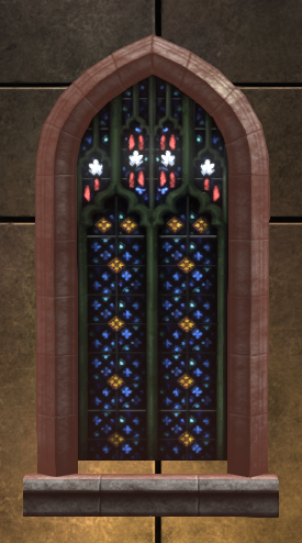 Blue Clover Stained Glass Window