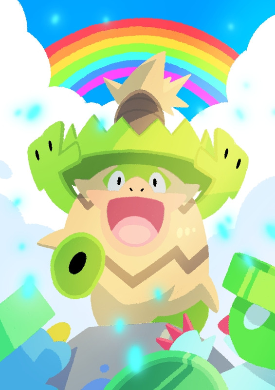 lotad-ludicolo-and-lombre-pokemon-drawn-