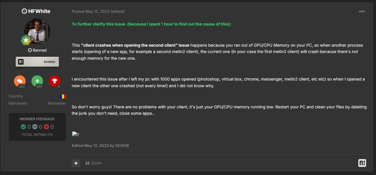 [Problemă] Problema freeze la doua ferestre de client deschise - Mesaj 9 - Imagine 1