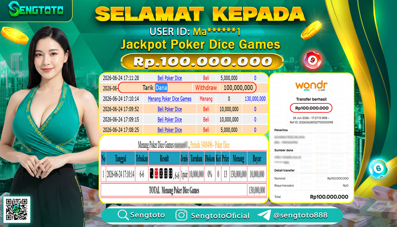 BUKTI PEMBAYARAN LIVEGAME POKER DICE