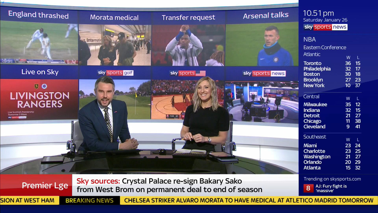 26 January - 22.00.00 - Sky Sports News At Ten. Round up of all 