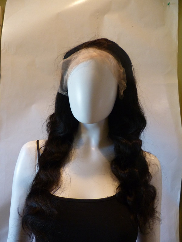 WEST KISS 22" BLACK BODY WAVE HUMAN HAIR LACE FRONTAL WIG