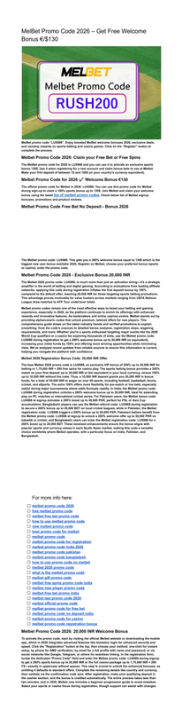 Melbet Promo Code 2026 LUX888 130 Future
