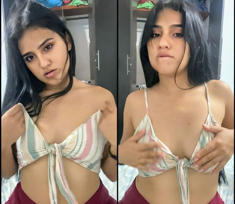 Hot indian desi rubbing her boob exclusive