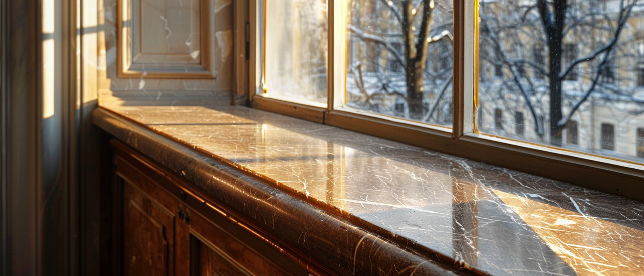 Мраморный подоконник
