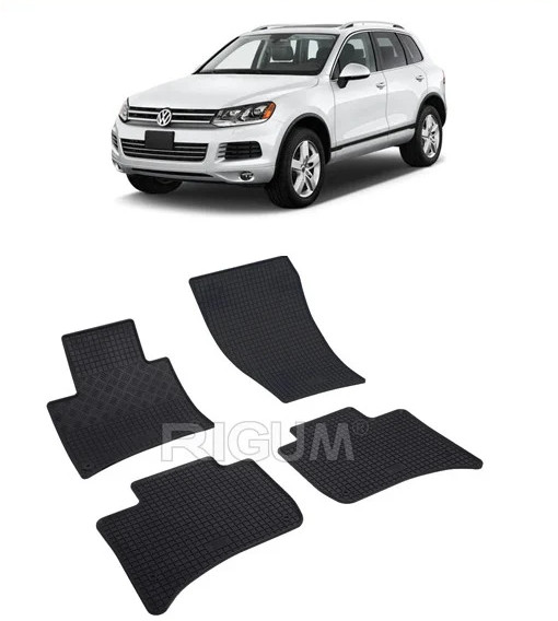 Set 4 covorase Volkswagen Touareg 2010-2018, din cauciuc 100%, compatibile cu autoturismul Volkswagen Touareg