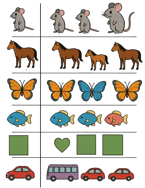 Activity to circle the different picture in each row