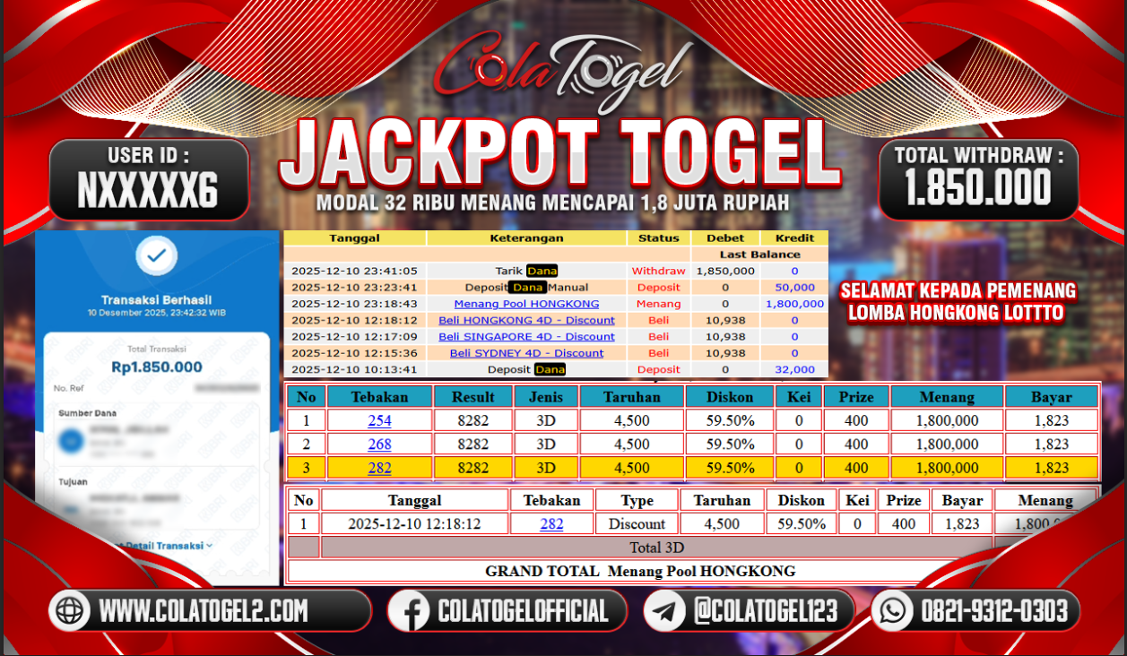 JACKPOT HONGKONG LOTTO!!