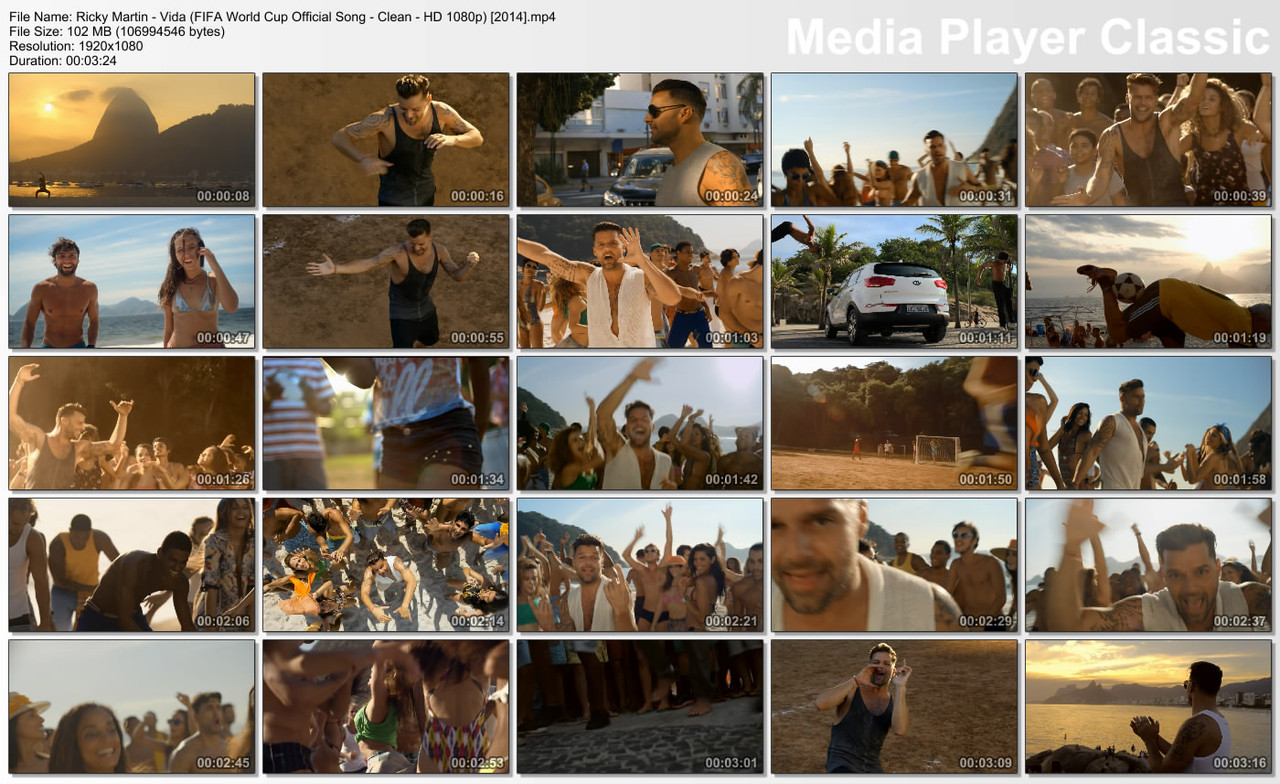 Ricky Martin - Vida (FIFA World Cup Official Song - Clean - HD 1080p) [2014]
