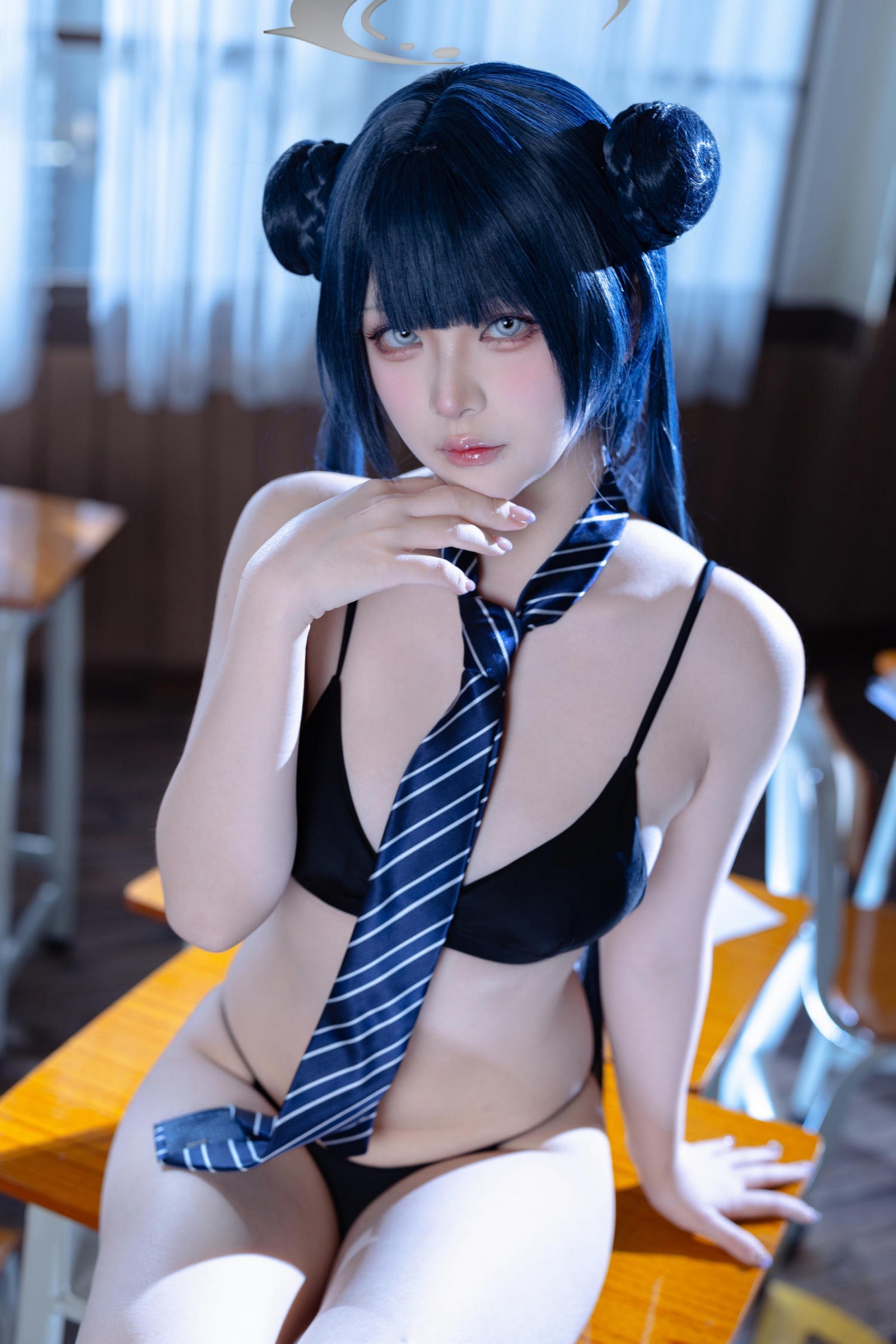 屿鱼 Yuyu 蔚蓝档案 妃咲 JK Cosplay 写真集（61P｜798MB）插图3