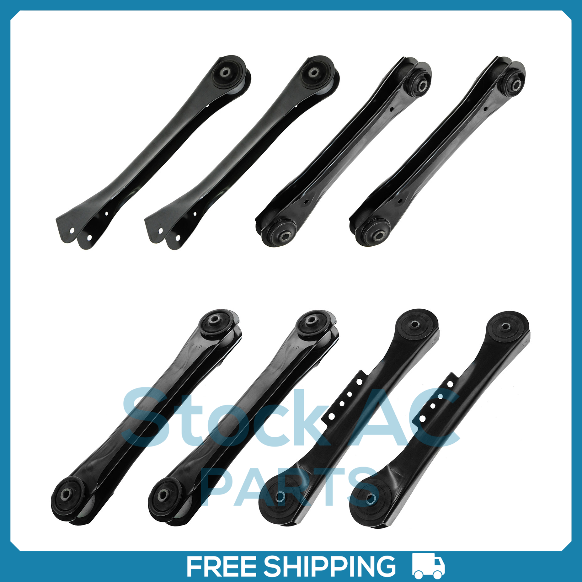 Control Arm Kit for Jeep Grand Cherokee Grand Wagoneer Front and Rear End - 8pcs