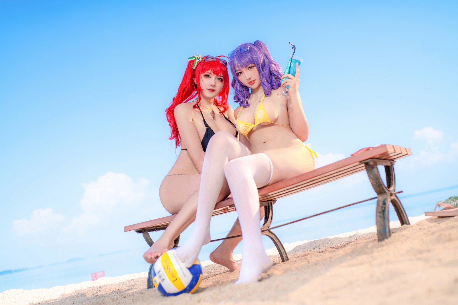 刺青Poi 沙滩排球 Cosplay｜夏日主题 写真合集（含隼隼子）【40P｜667.8MB】插图