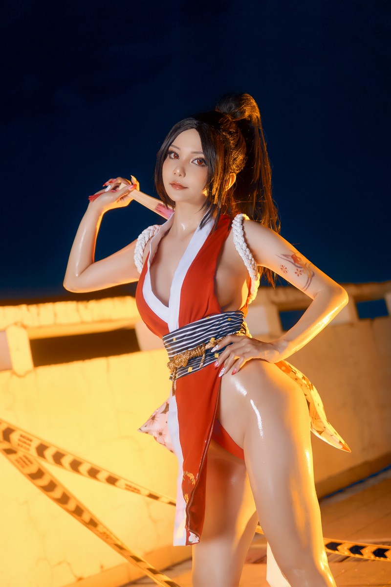 Joyce Lin2x Mai Shiranui Cosplay 性感写真 39P插图4