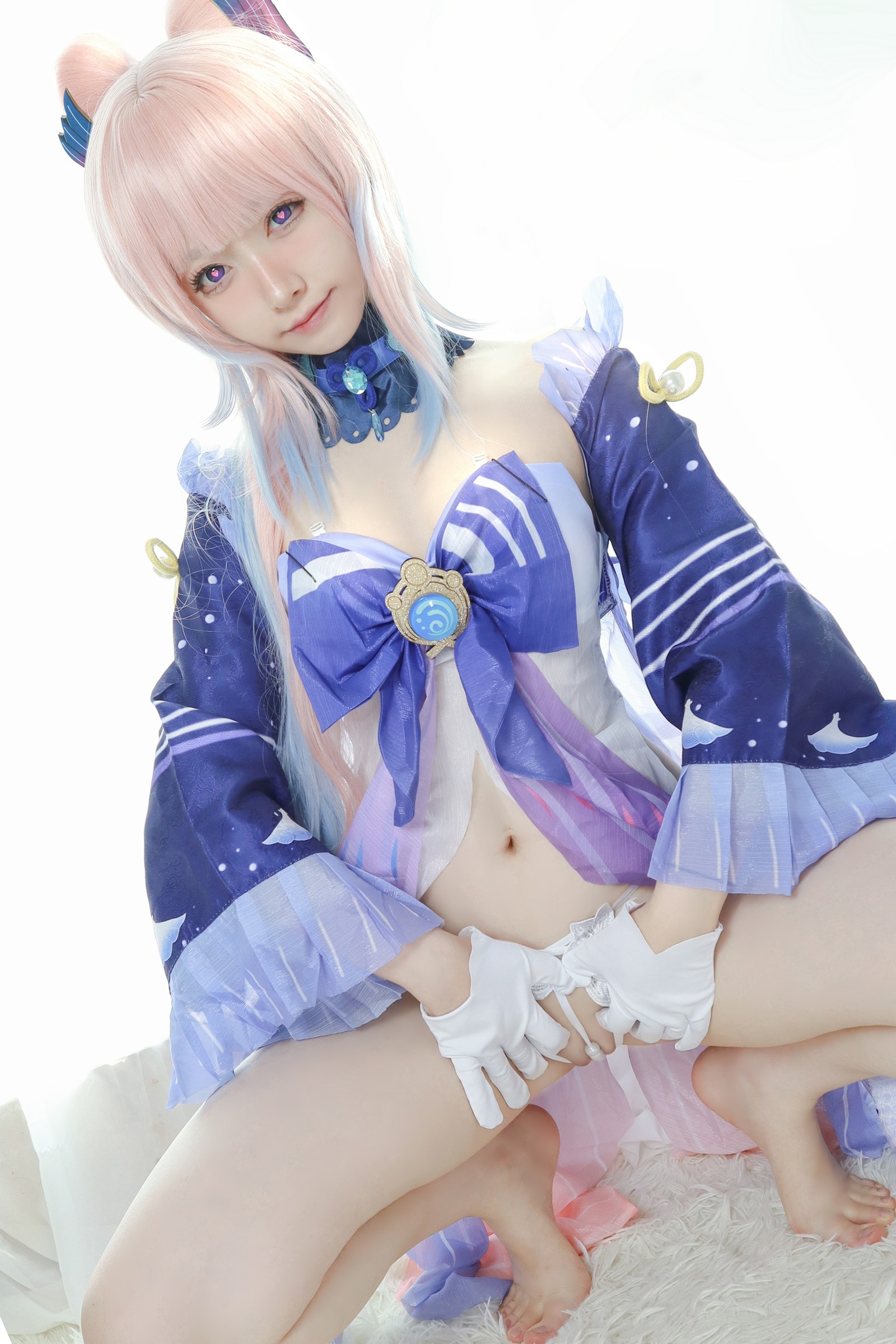 朝霧愛 – 原神 珊瑚宮心海 Cosplay 高清写真集（34P-406.5M）插图3