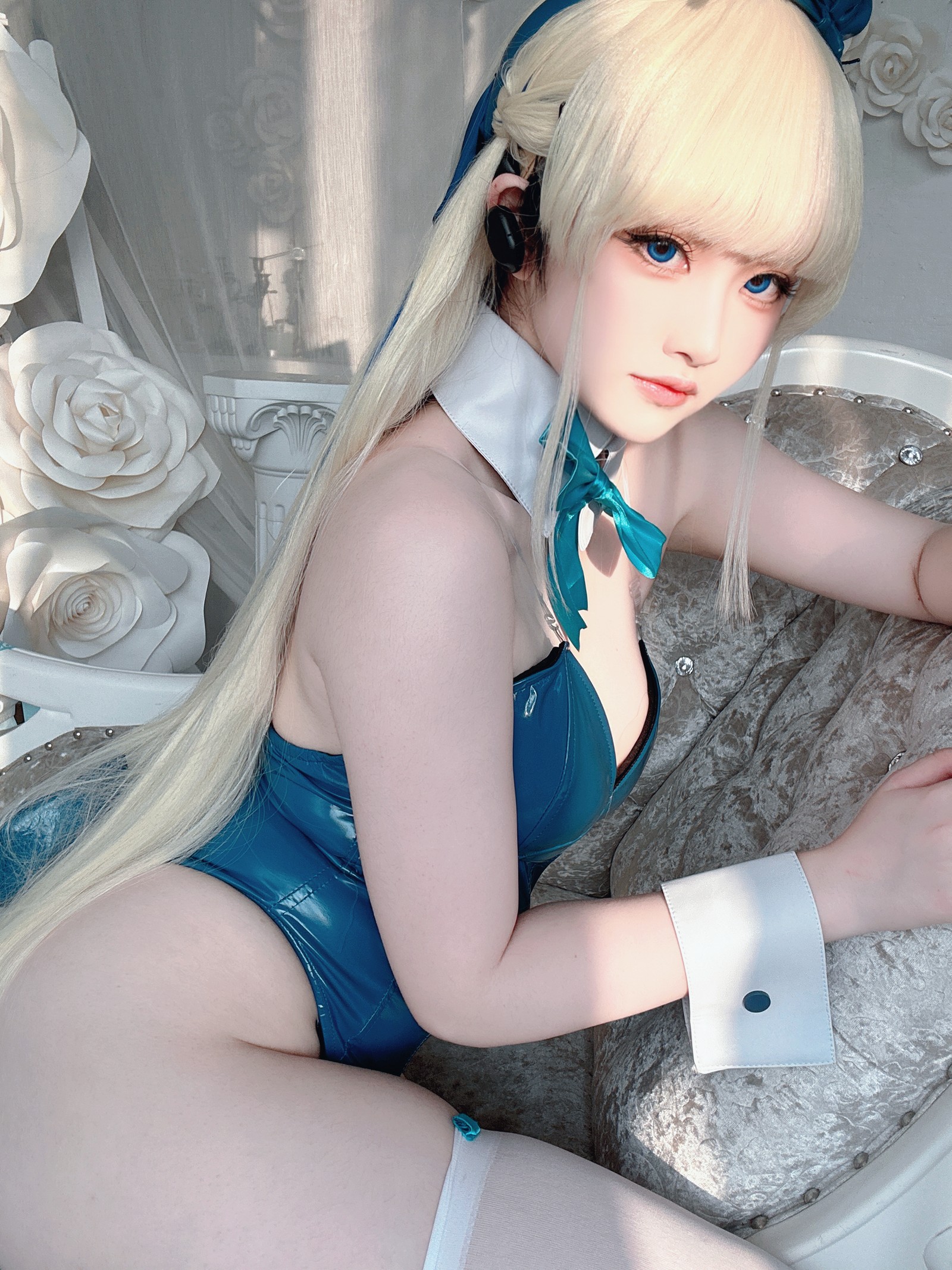 屿鱼 Yuyu Toki × 飛鳥馬トキ 蓝色兔女郎 Cosplay 写真集（45P｜522MB）插图8