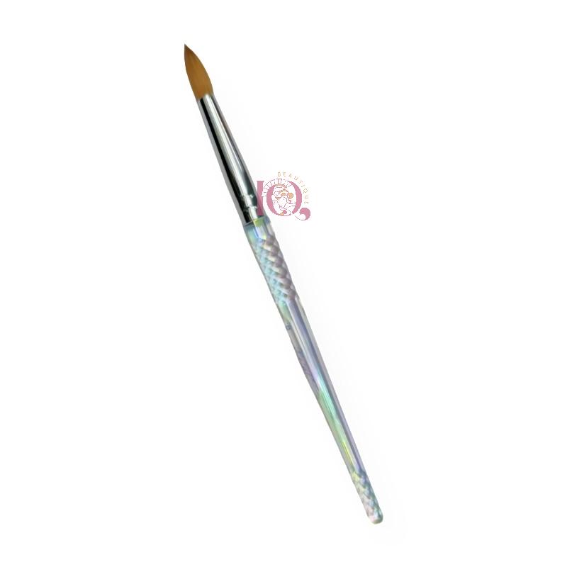 Petal Acrylic Nail Brush Rainbow Crystal Handle Size 8-18 *Pick Any*