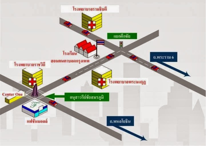 แผนที่เดินทางไปโรงเรียนสอนคนตาบอดกรุงเทพฯ