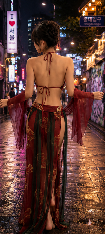 The Sino Dunhuang Fling Celestial Dress Back