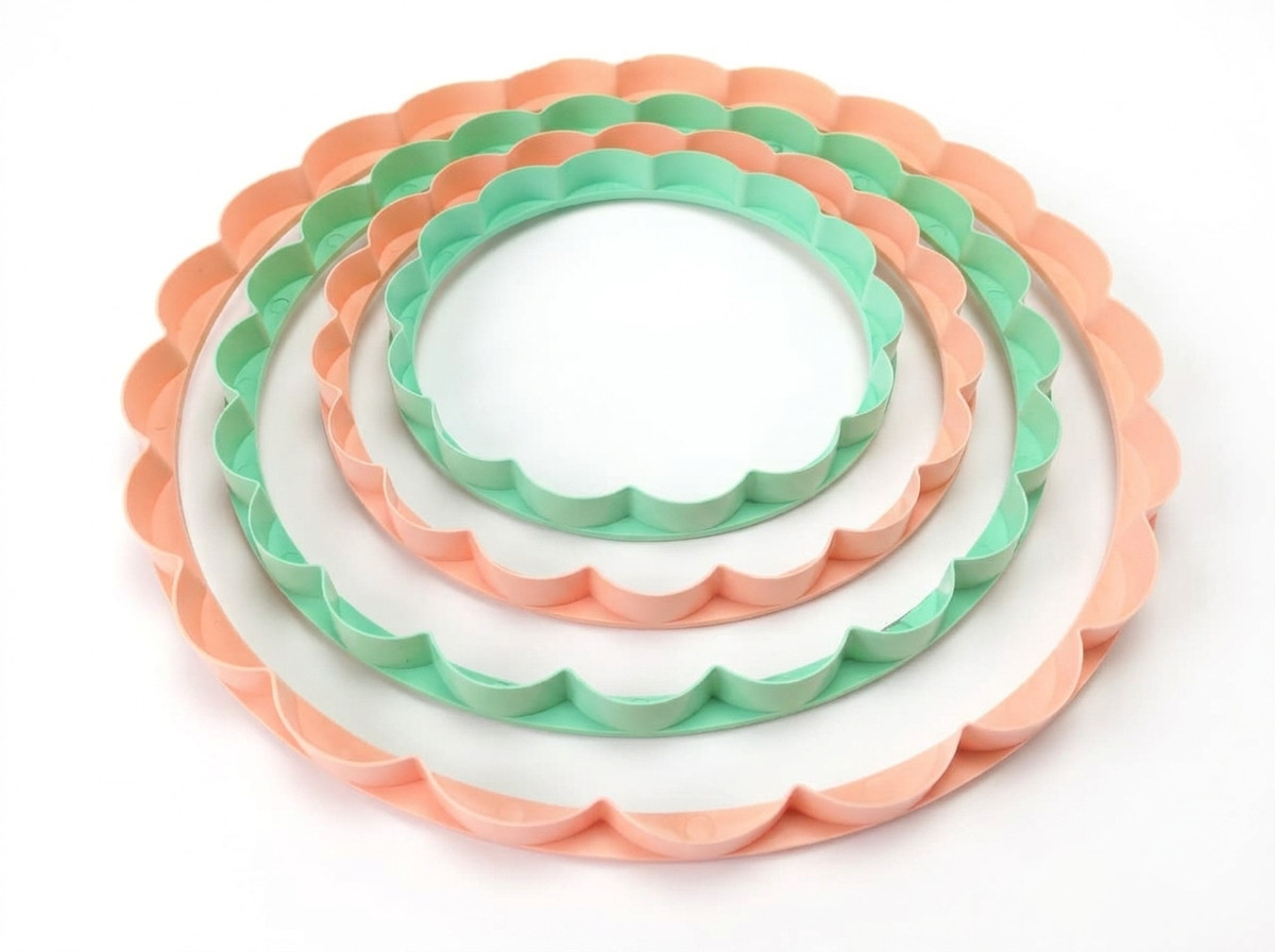 Cortador circular faldón x 4 para porcelana fría y fomi flexible