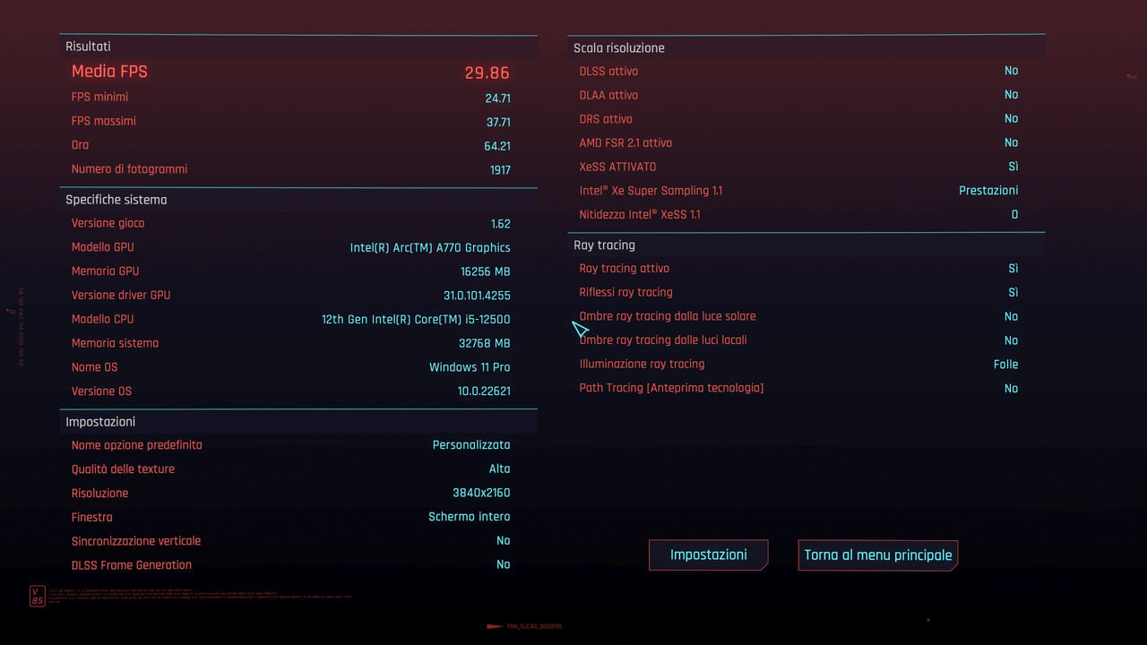 cp 4k rt folle xess prestazioni