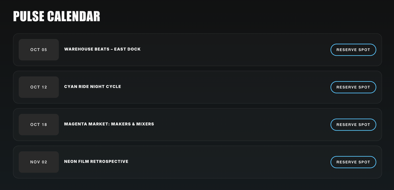 Pulse desktop – secondary