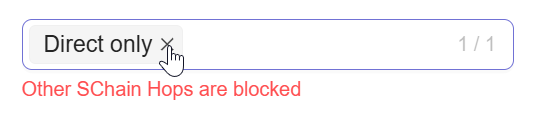 Remove selected SChain Hops