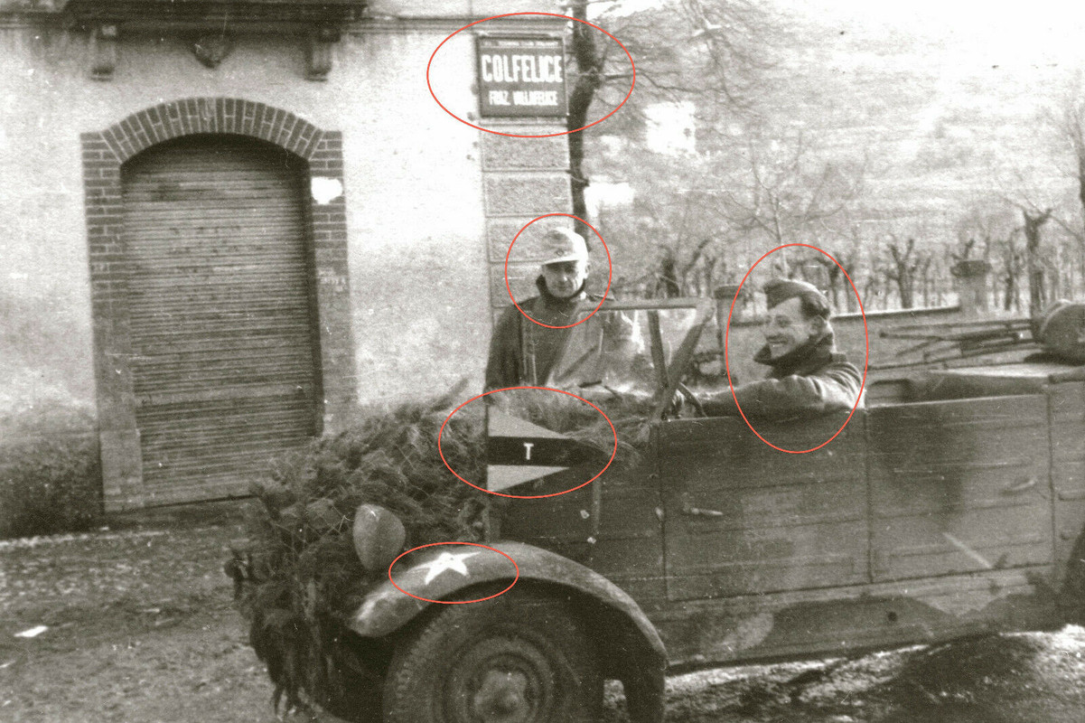 Orig. Foto VW Kübelwagen 15.Panzergrenadier-Division Italia Colfelice 1943