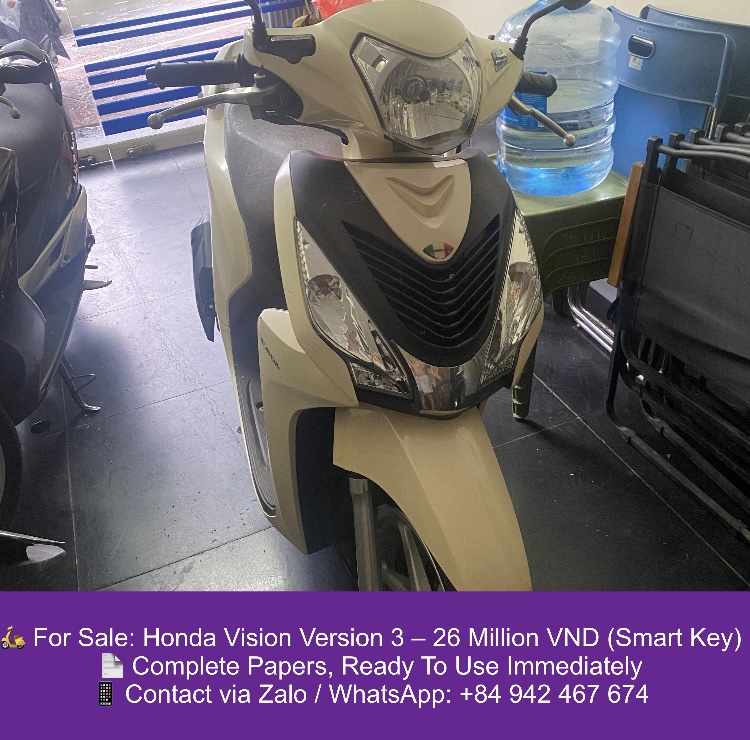 Used Cream Honda Vision 2020 Smart Key for Sale Hanoi
