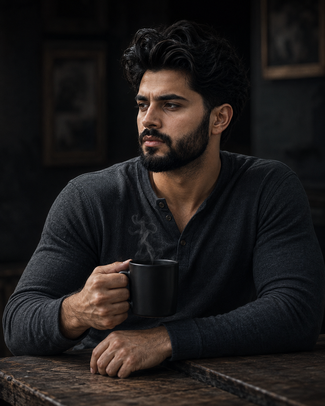 Result of: Rustic Table, Steaming Mug