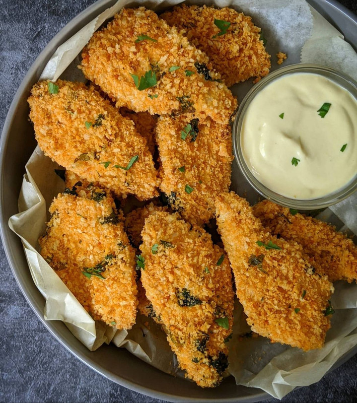 Yum! Golden Crunchy, Baked Chicken Tenders