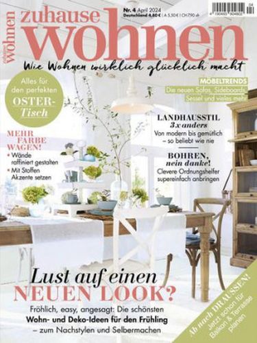 Cover: Zuhause Wohnen Magazin April No 04 2024
