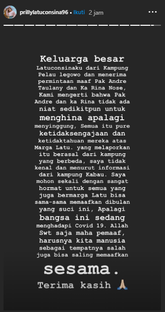 Unggahan Prilly Latuconsina