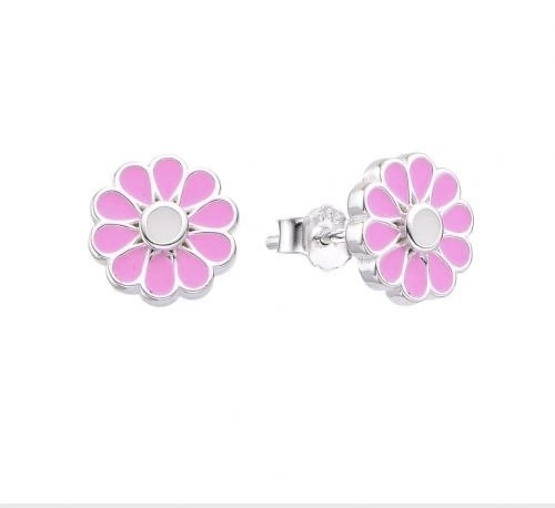 Aretes de flor rosada #00221