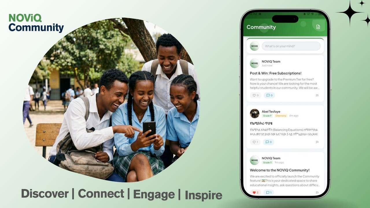 NOViQ Launches Community Feature: Connecting Ethiopian Students Like Never Before