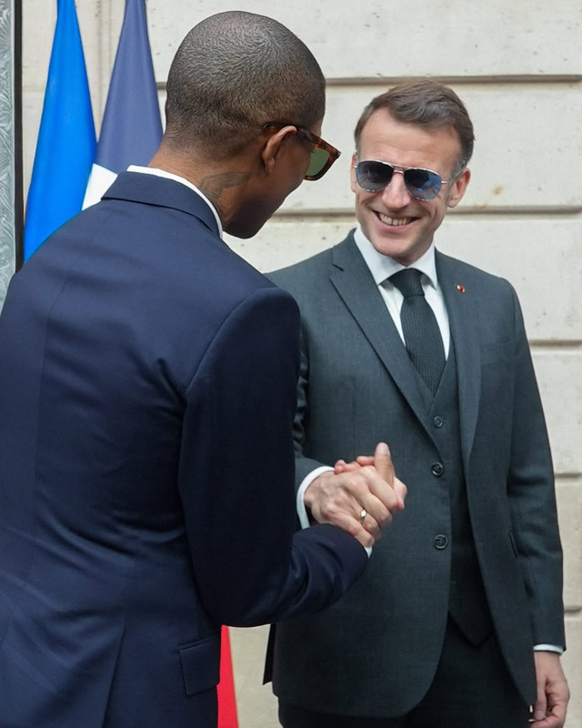 EXCLUSIVE Very legendary French President Macron just named Pharrell la Légion d honneur (Knig (2)