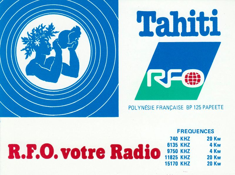 QSL de RFO Tahiti QSL-R-TAHITI-2