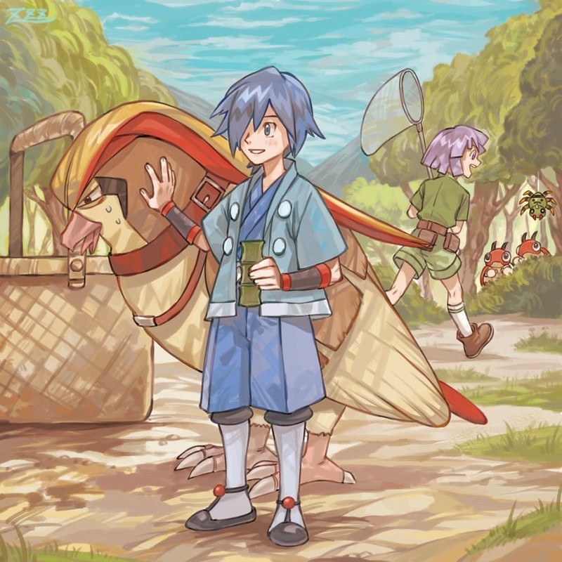 pidgeot-falkner-bugsy-spinarak-and-ledyb