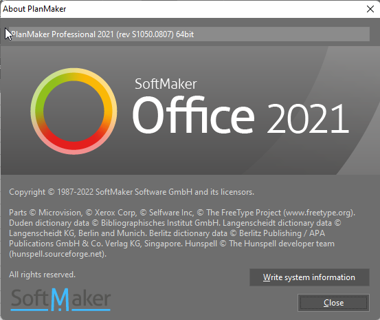 SoftMaker Office Professional 2021 (rev S1050.0807) Multilingual SM
